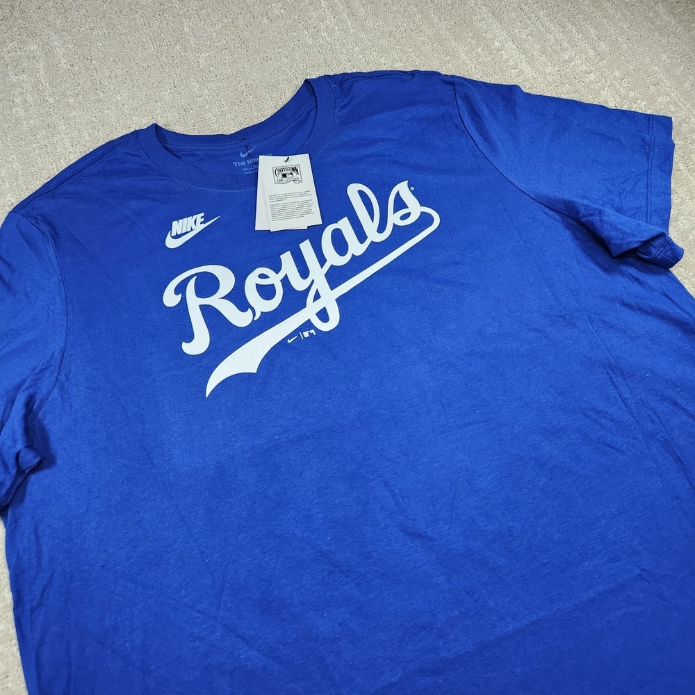 Kansas City Royals Shirt Mens XXL Nike Blue MLB Baseball NEW Cooperstown